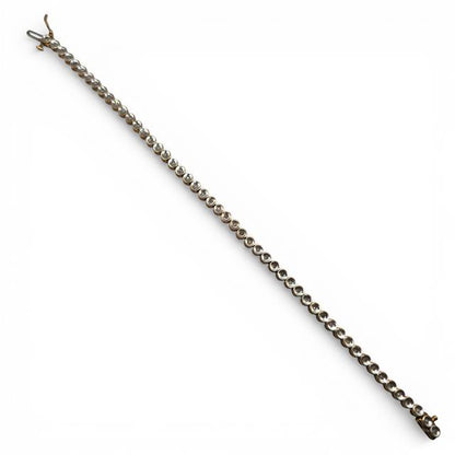 9ct diamond line bracelet with sparkling diamonds, showcasing a sleek and elegant unbranded jewelry design.