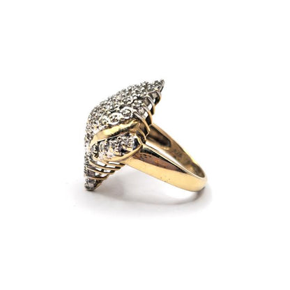 Unbranded 9ct diamond ring with a central diamond and elegant band, showcasing fine craftsmanship and sparkling gemstones.
