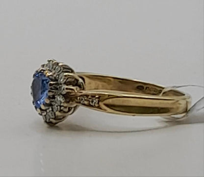 9ct diamond ring in size J1/2 with a 2.8g weight, featuring sparkling diamonds and a sleek band design.