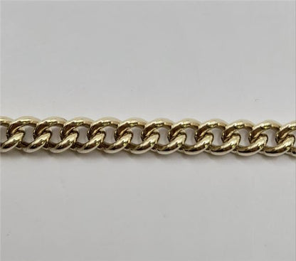 9ct gold bracelet weighing 12.6g and 21cm in length, unbranded, with a sleek design and polished finish.
