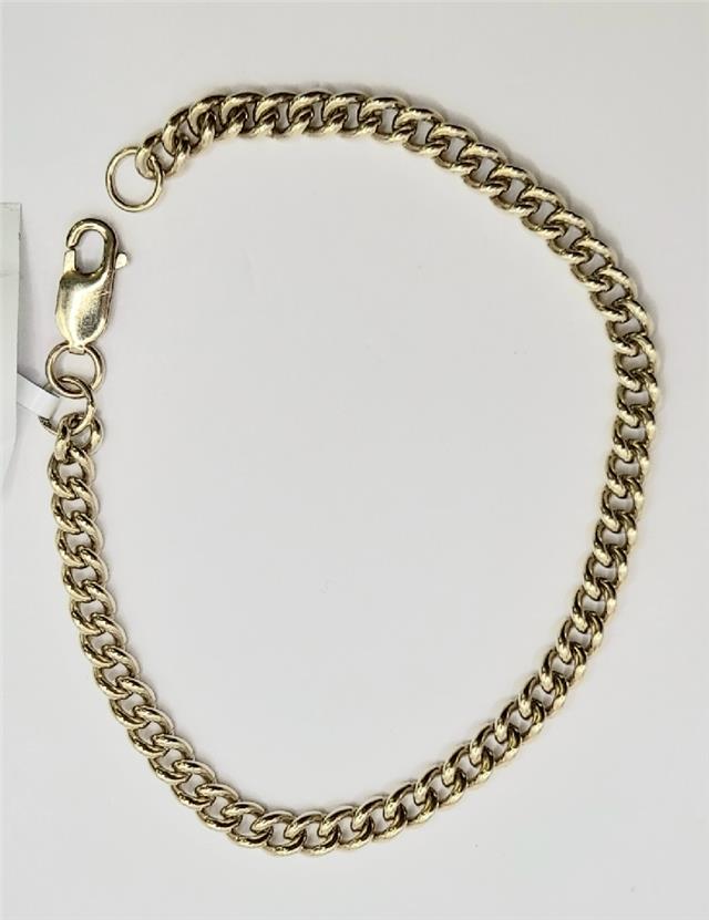 9ct gold bracelet, 12.6g, 21cm length, unbranded jewelry, elegant gold bracelet with a sleek design.