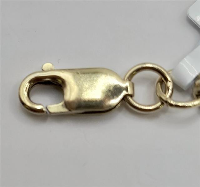 9ct gold bracelet weighing 12.6g and 21cm in length, featuring a sleek unbranded design with a polished finish.