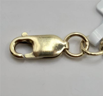 9ct gold bracelet weighing 12.6g and 21cm in length, featuring a sleek unbranded design with a polished finish.