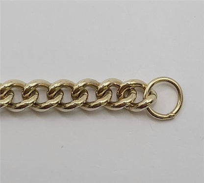 Unbranded 9ct gold bracelet weighing 12.6g and measuring 21cm, featuring a classic chain design.