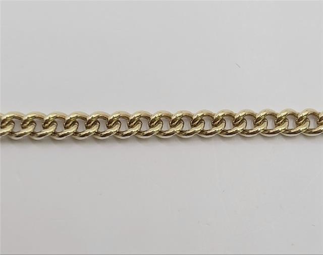 9ct gold bracelet weighing 12.6g and 21cm long, featuring a sleek, unbranded design with a polished finish.
