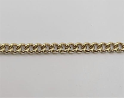 9ct gold bracelet weighing 12.6g and 21cm long, featuring a sleek, unbranded design with a polished finish.