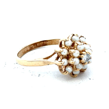 9ct gold diamond ring showcasing a sparkling diamond set in a classic gold band.