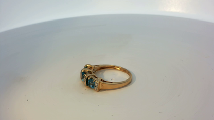 9ct gold ring in size L1/2 with a simple band design, unbranded, shown on a plain background.