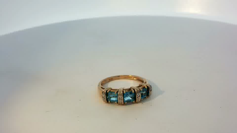 9ct gold ring in size L1/2, unbranded, featuring a simple band design, shown on a plain background.