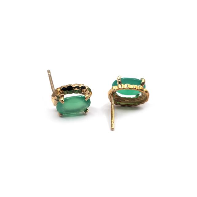 9ct stud earrings in a ring style, unbranded jewelry with a simple, elegant design visible in the image.