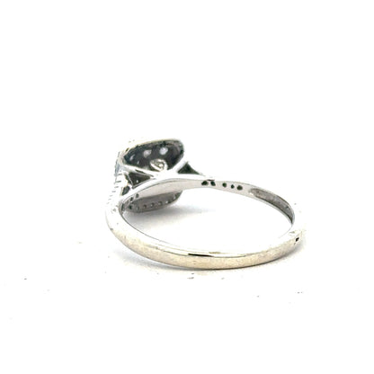 9ct white gold diamond ring with 0.40 carats of diamonds in size P, featuring a sleek and elegant design.