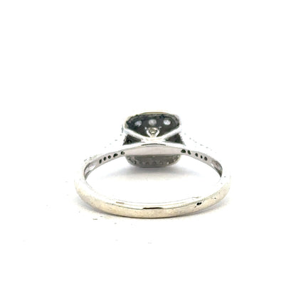 9ct white gold diamond ring with 0.40 carats of diamonds in size P, featuring a sleek and elegant design.