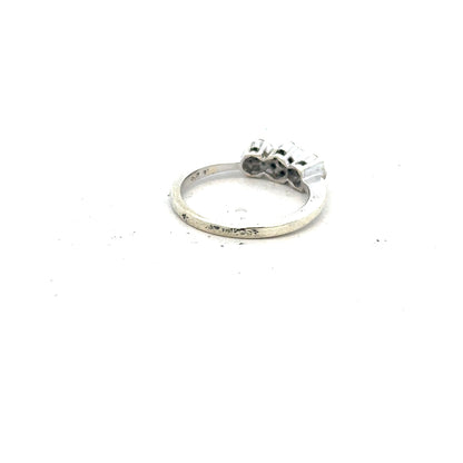 9ct white gold diamond ring with 25pts of diamonds in size I1/2, featuring a sleek, elegant design.