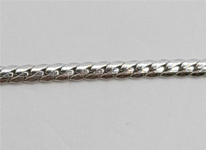 9ct white gold chain, 17-inch length, 5.1g, unbranded jewelry accessory displayed against a neutral background.