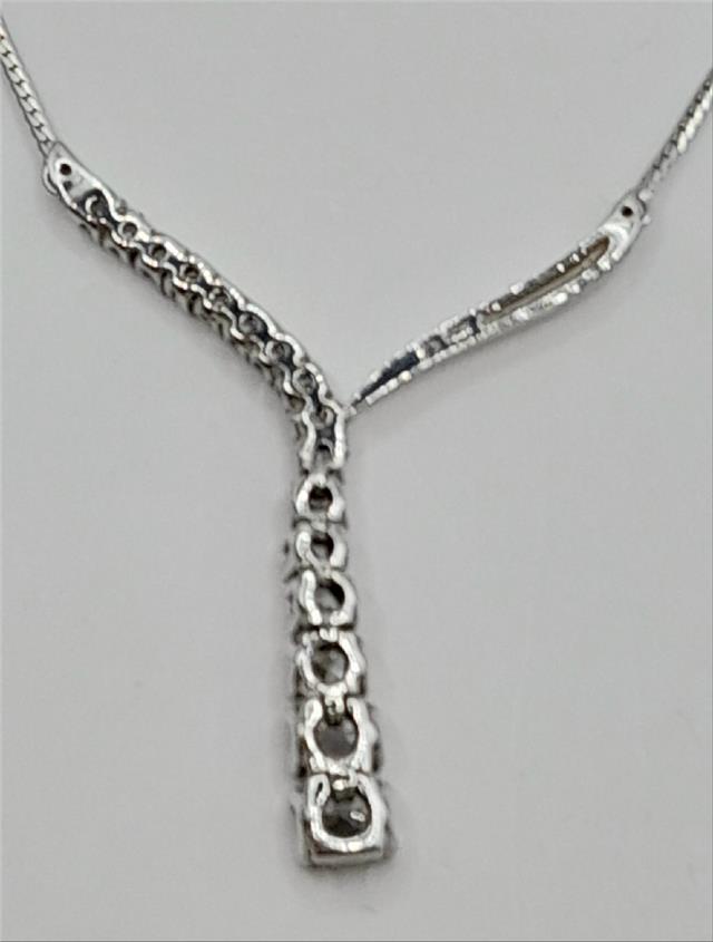 Unbranded 9ct white gold chain, 17-inch length, 5.1g, displayed on a white background, showcasing the fine jewelry design.