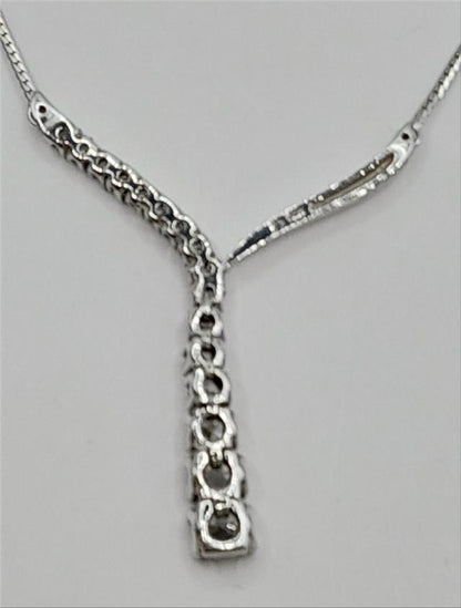 Unbranded 9ct white gold chain, 17-inch length, 5.1g, displayed on a white background, showcasing the fine jewelry design.