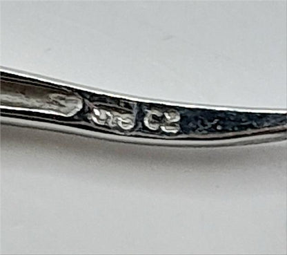 9ct white gold chain, 17-inch length, 5.1g, unbranded, shown with detailed close-up of chain links and clasp.