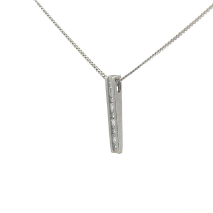 9ct white gold chain with an 18ct diamond pendant featuring 0.25 carats of sparkling diamonds, unbranded jewelry accessory