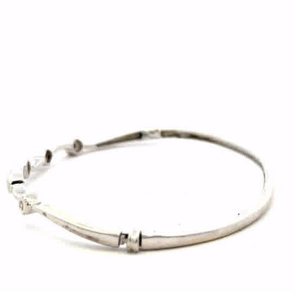 9ct white gold diamond bracelet with sparkling diamonds, elegant unbranded bangle for a sophisticated look.