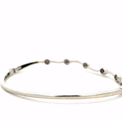 9ct white gold diamond bracelet with sparkling diamonds, unbranded, showcasing elegant design and fine craftsmanship.