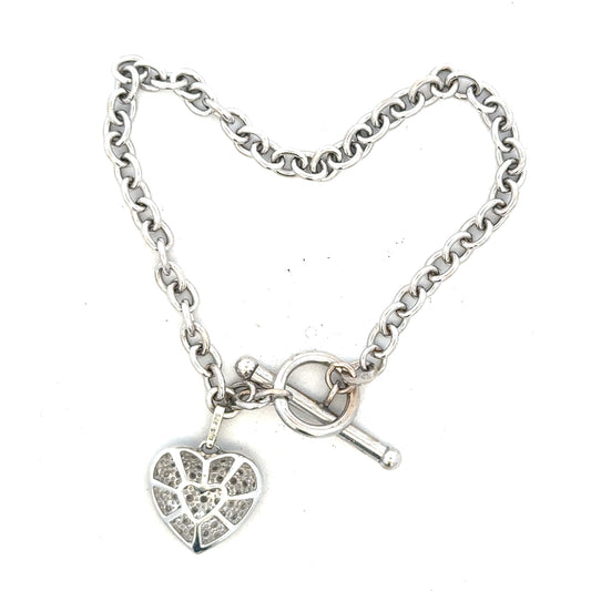 9ct white gold diamond bracelet with delicate chain and sparkling diamonds, weight 5.4g, unbranded jewelry accessory.