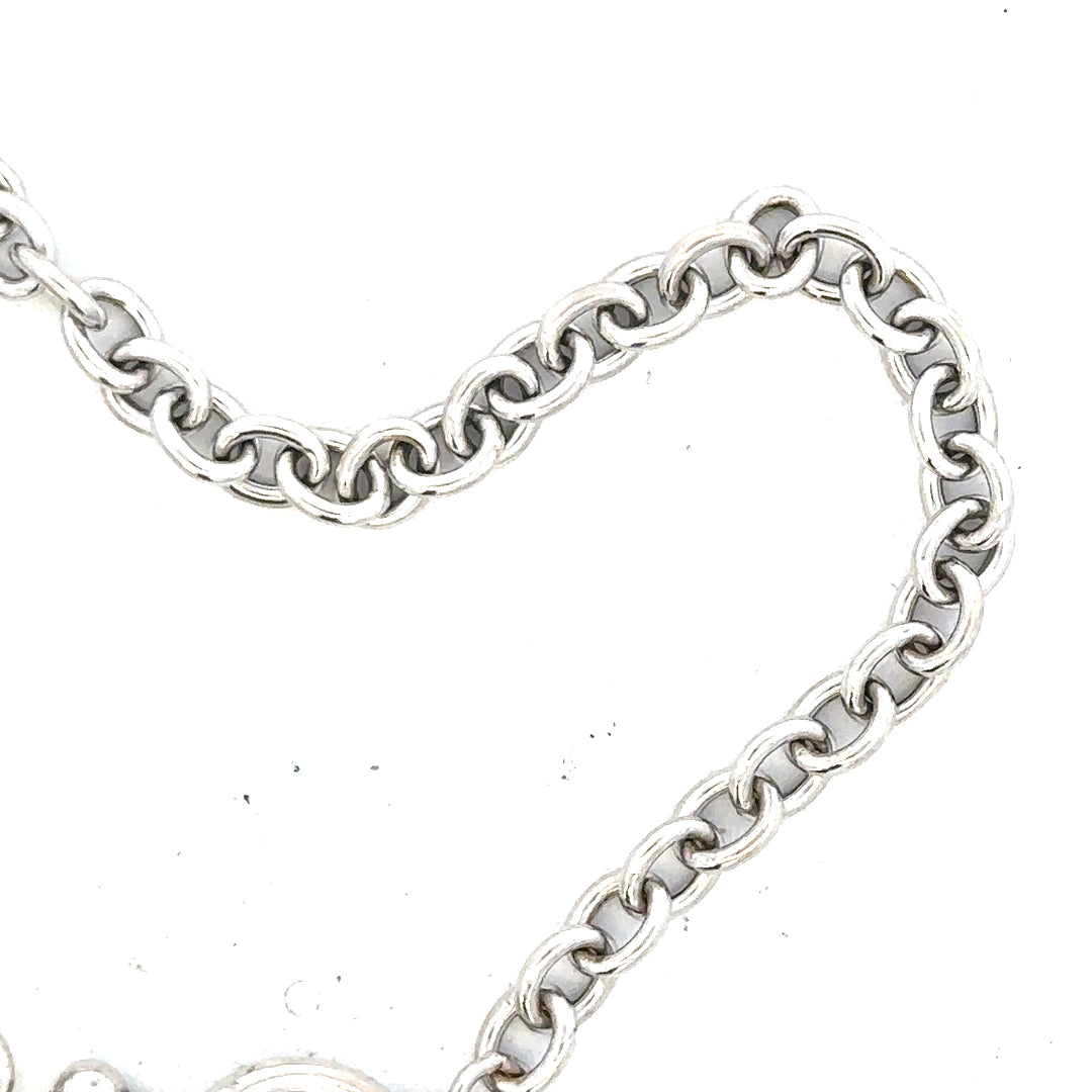 9ct white gold diamond bracelet with sparkling stones, weighing 5.4g, featuring a sleek and elegant design.