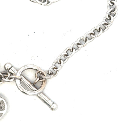 9ct white gold diamond bracelet with sparkling diamonds, weighing 5.4g, featuring a sleek, elegant design.