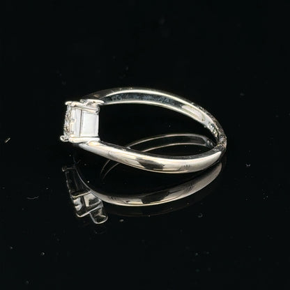 9ct white gold diamond cluster ring featuring a 10-point diamond, showcasing a sparkling, elegant jewelry piece.