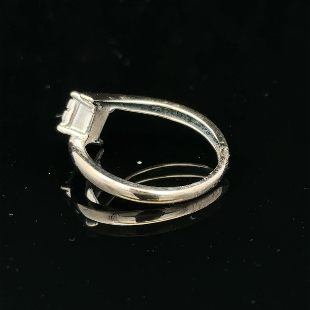 9ct white gold diamond cluster ring with 10-point diamond showcasing a sparkling, elegant jewelry piece.