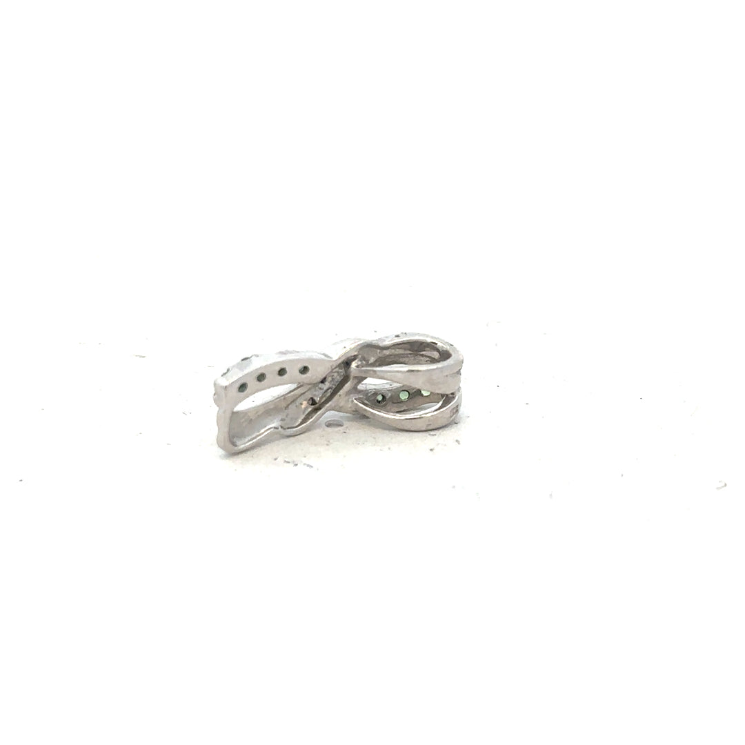 9ct white gold diamond pendant, elegant jewelry piece with sparkling diamonds, weighs 2.2g, unbranded, shown on a white background.