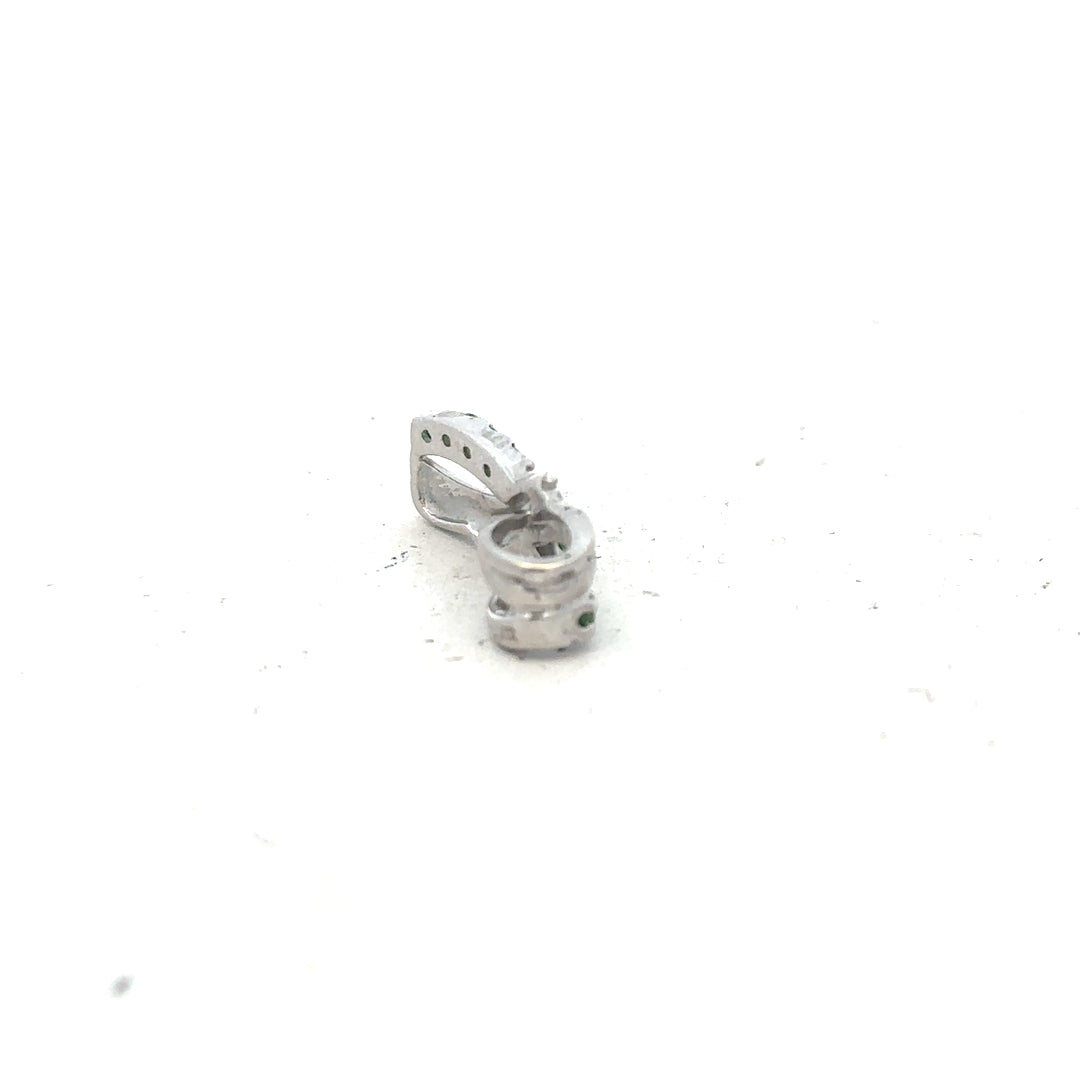 9ct white gold diamond pendant featuring sparkling diamonds, lightweight design, unbranded jewelry, 2.2 grams.