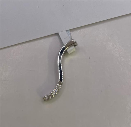 9ct white gold diamond pendant featuring sparkling diamonds, displayed on a white background. Elegant jewelry accessory.