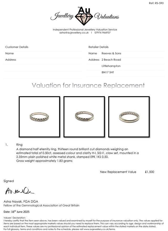9ct white gold diamond ring with sparkling diamonds, showcasing elegant design and fine craftsmanship.