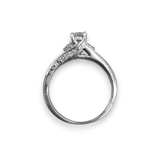 9ct white gold diamond ring featuring sparkling diamonds, crafted with elegant design and fine craftsmanship.