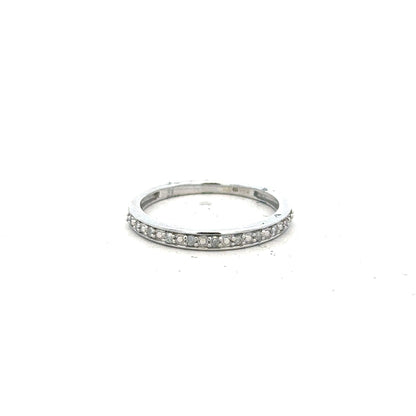 9ct white gold diamond ring in size J1/2 with sparkling diamonds, natural style, unbranded jewelry image