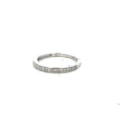9ct white gold diamond ring in size J1/2, featuring a sparkling diamond setting, unbranded jewelry accessory.