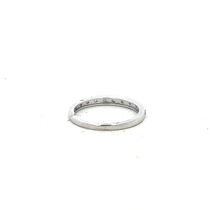 9ct white gold diamond ring size J1/2, featuring sparkling diamonds and a sleek band, unbranded jewelry accessory.