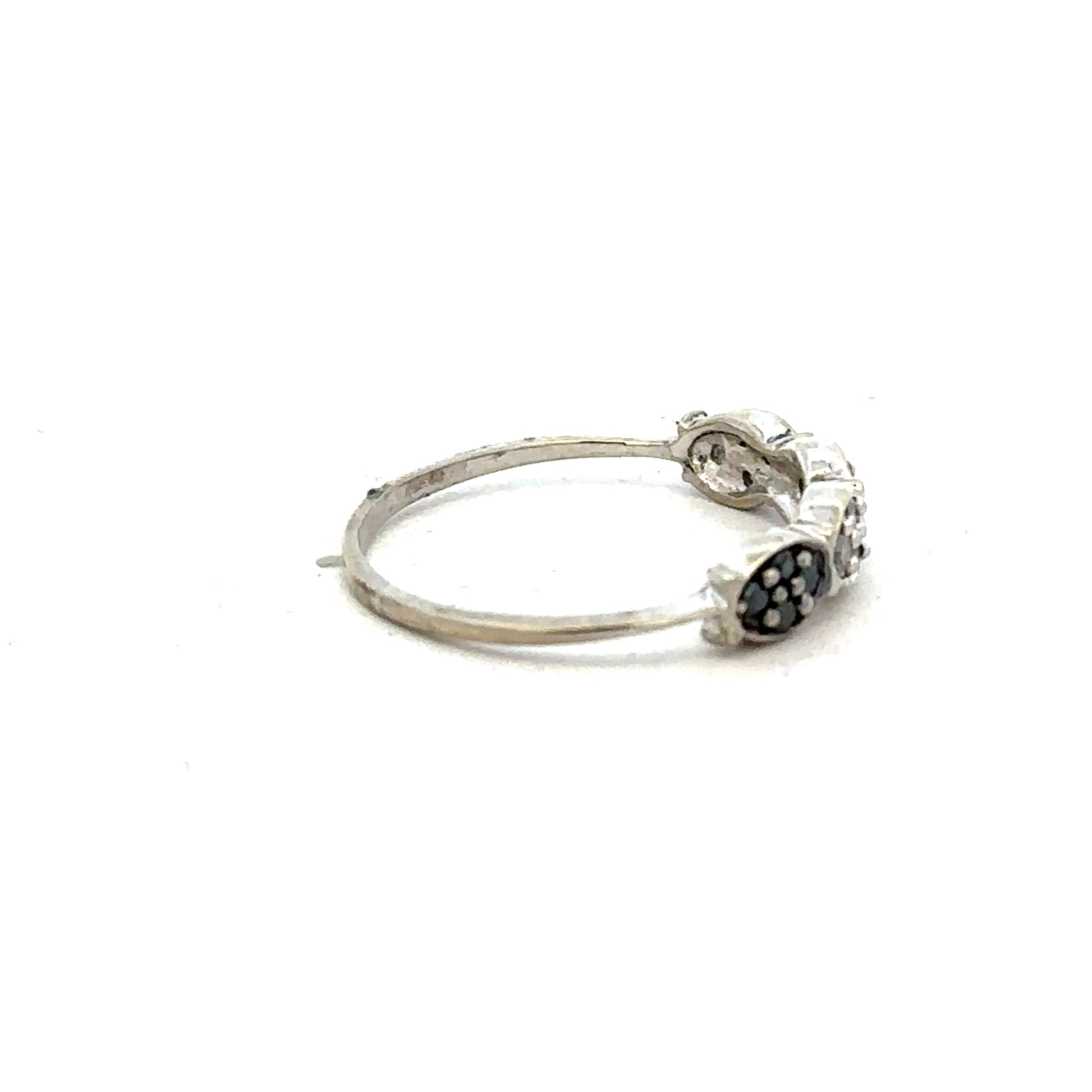 9ct white gold diamond ring size K1/2 with sparkling diamonds, showcasing elegant craftsmanship and a sleek design.