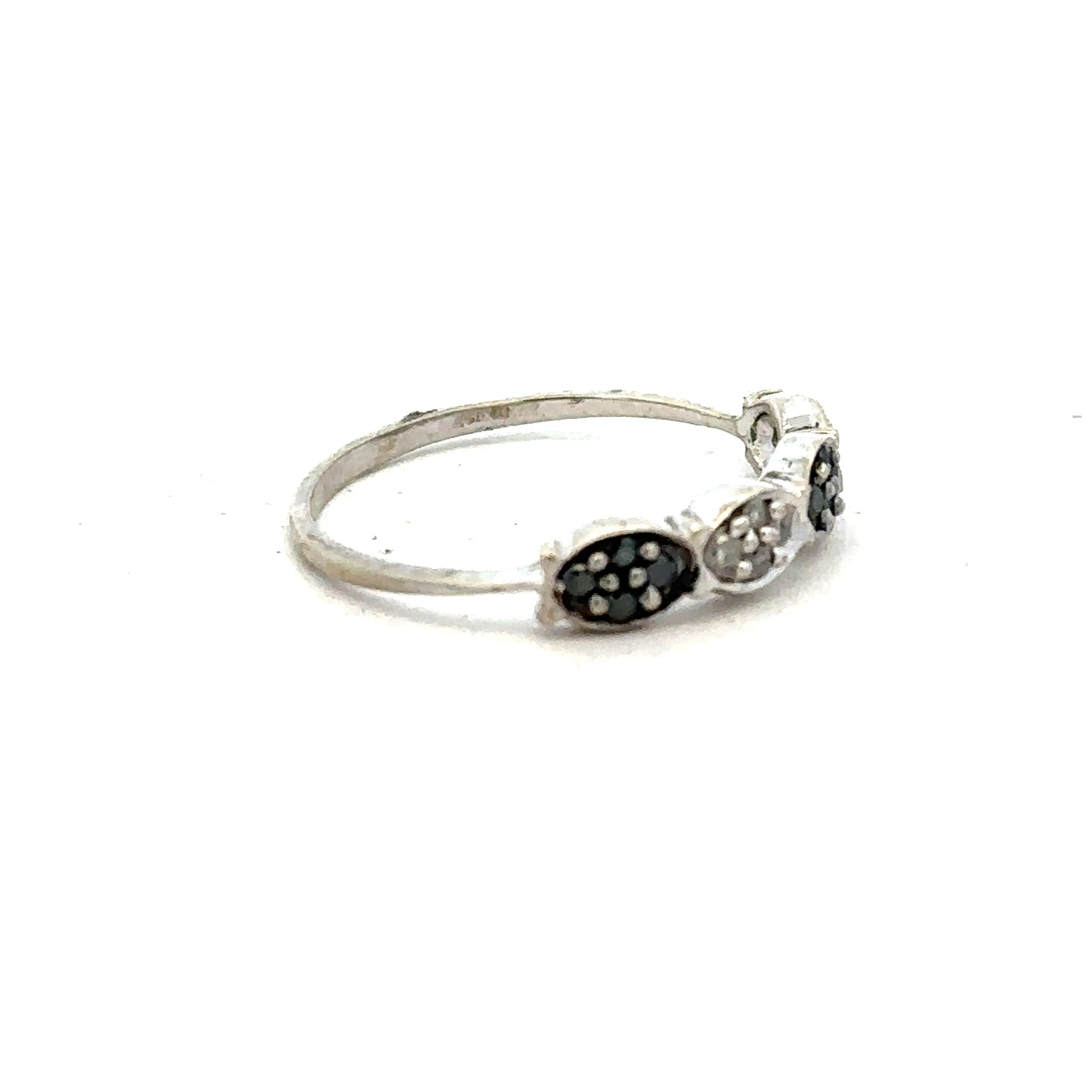 9ct white gold diamond ring size K1/2, featuring sparkling diamonds and a sleek, elegant design.