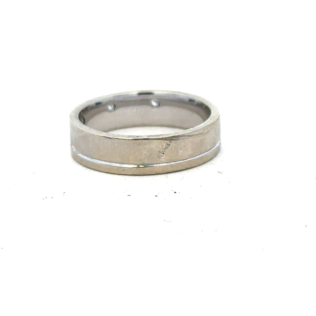 9ct white gold diamond ring size K1/2 with sparkling diamonds, showcasing an elegant unbranded jewelry design.