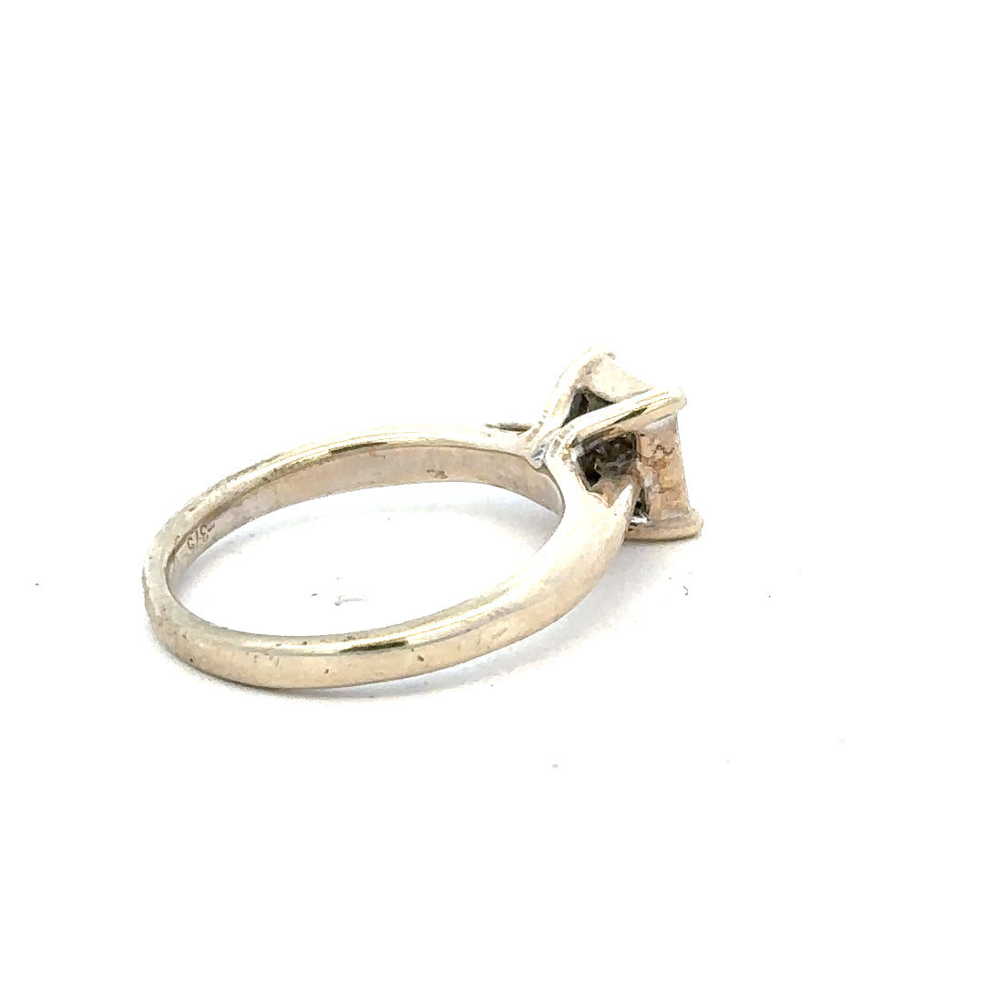 9ct white gold diamond ring in size L1/2 with sparkling diamonds, displayed on a neutral background.