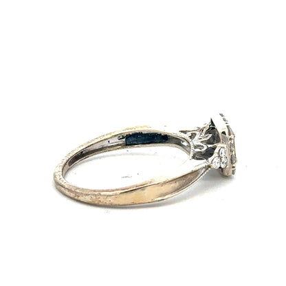 9ct white gold diamond ring, size N, unbranded, with sparkling diamonds and elegant design, weighs 2.3 grams.