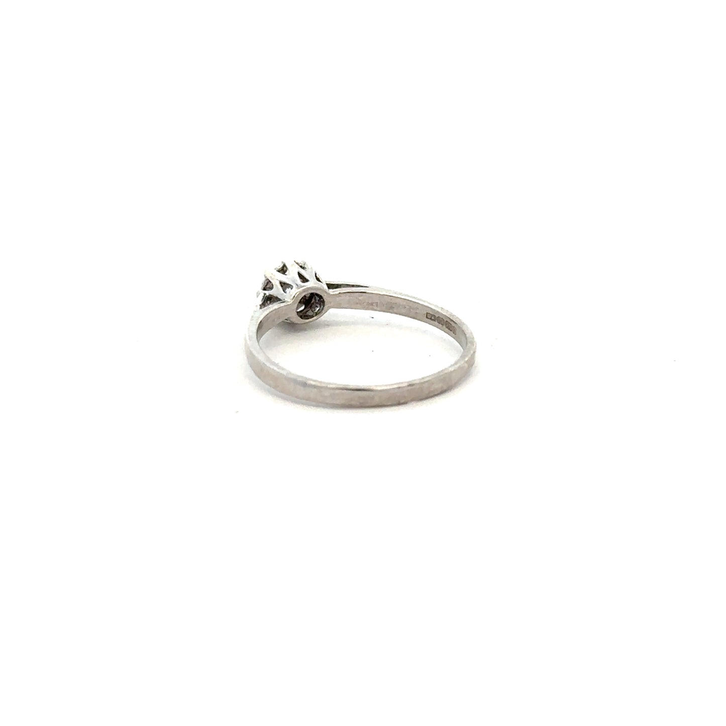 9ct white gold diamond ring in size N featuring sparkling diamonds, unbranded jewelry piece with elegant design.