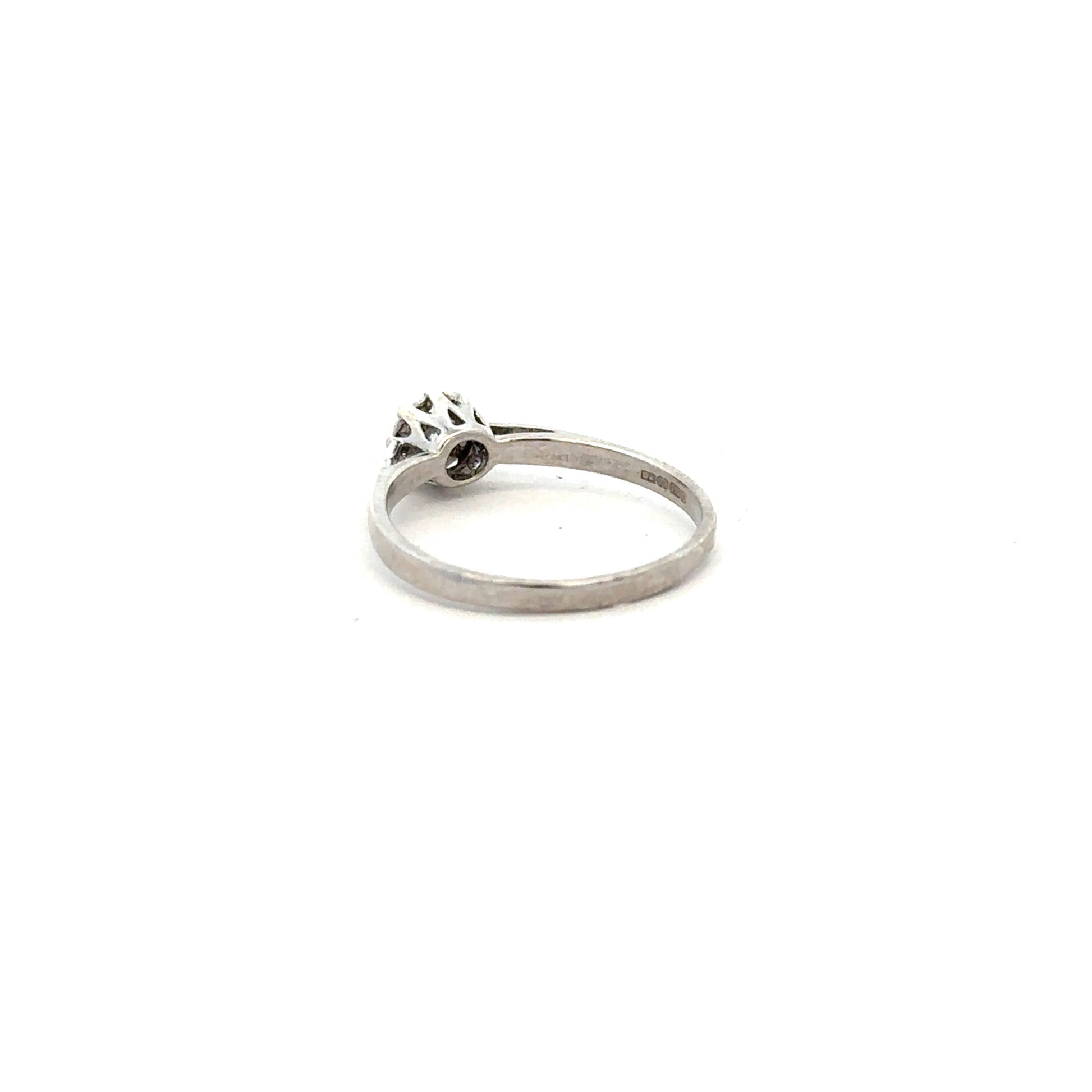 9ct white gold diamond ring in size N featuring sparkling diamonds, unbranded jewelry piece with elegant design.