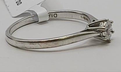 9ct white gold diamond ring in size N featuring sparkling diamonds, unbranded jewelry piece with elegant design.