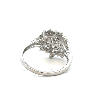 9ct white gold diamond ring in size N, featuring a sparkling diamond centerpiece and elegant band design.