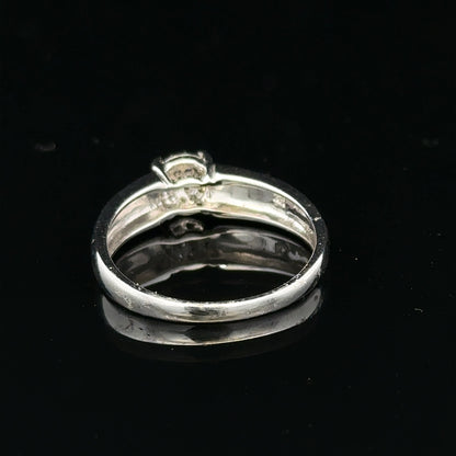 9ct white gold diamond ring in size N1/2 featuring a sparkling diamond setting and elegant design.