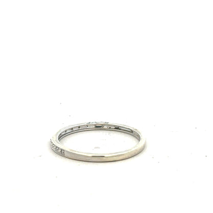 9ct white gold diamond ring in size S with sparkling diamonds, featuring a sleek and elegant design.