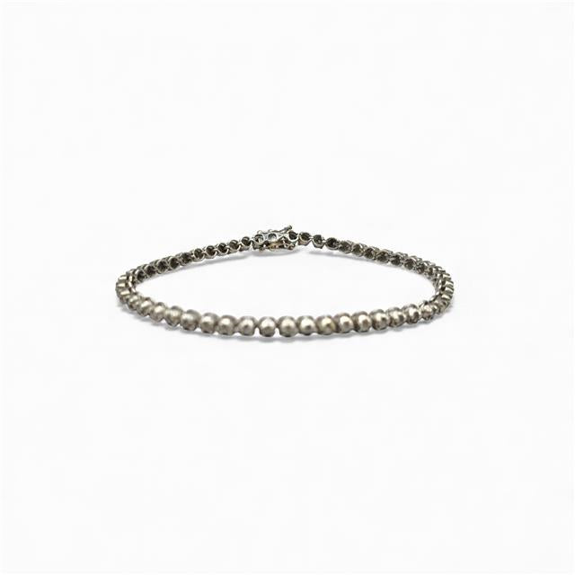 9ct white gold diamond tennis bracelet with sparkling round-cut diamonds on an elegant unbranded jewelry bracelet.