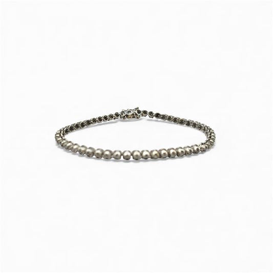 9ct white gold diamond tennis bracelet with sparkling round-cut diamonds on an elegant unbranded jewelry bracelet.
